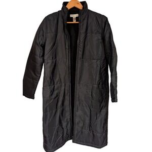 Lord & Taylor Black Long Puffer Coat